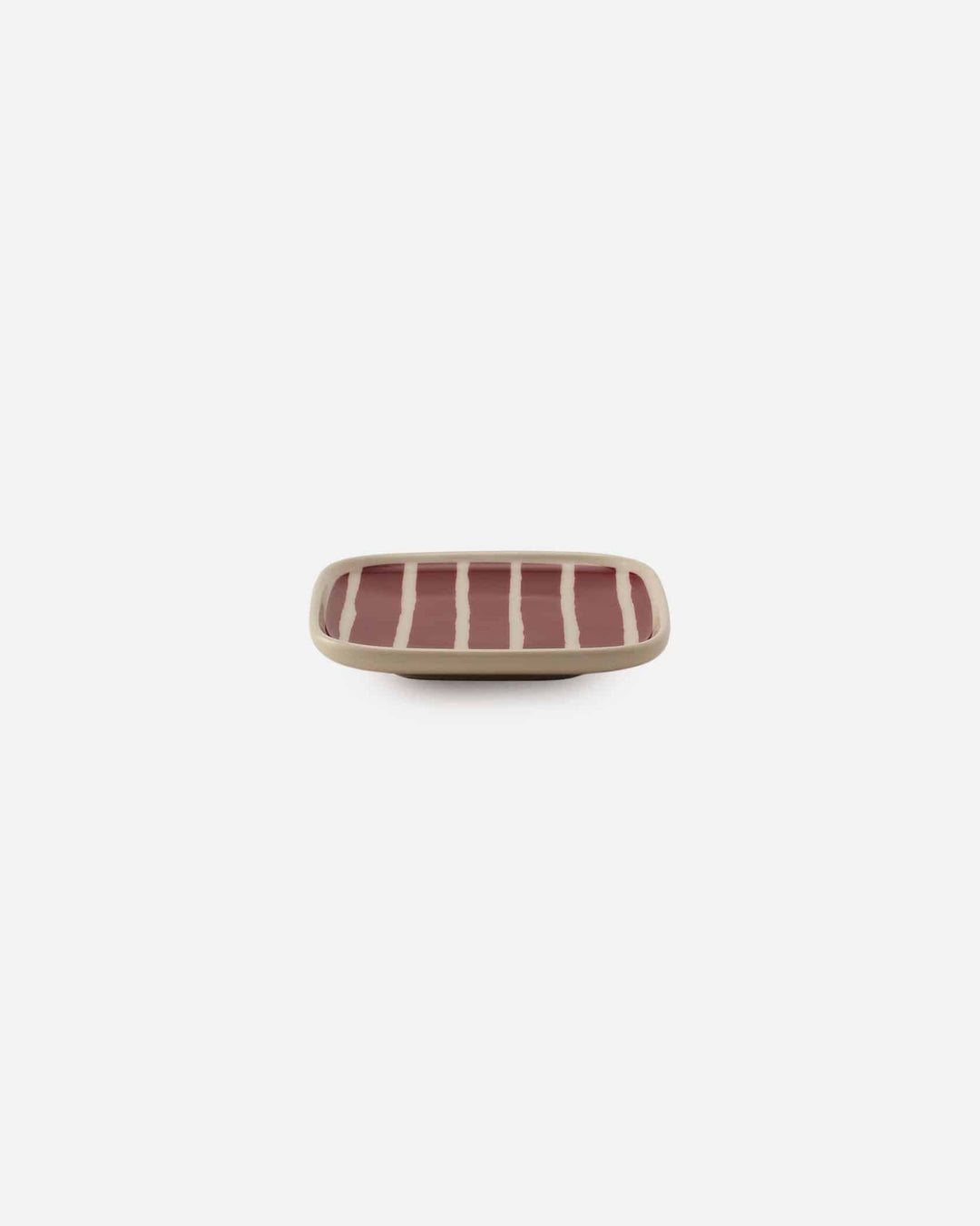 piccolo square plate 10x10 cm - burgundy