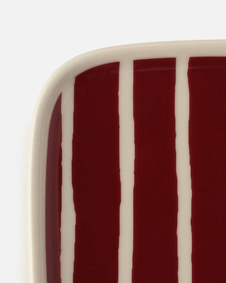 piccolo square plate 10x10 cm - burgundy