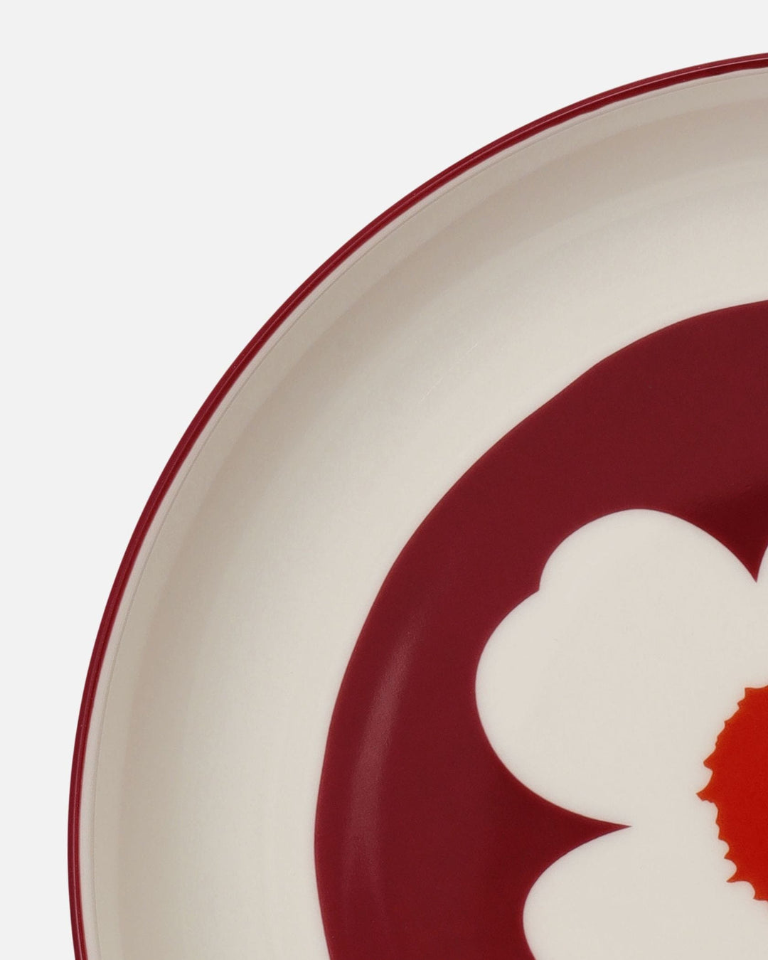 unikko deep plate 20,5 cm - maroon