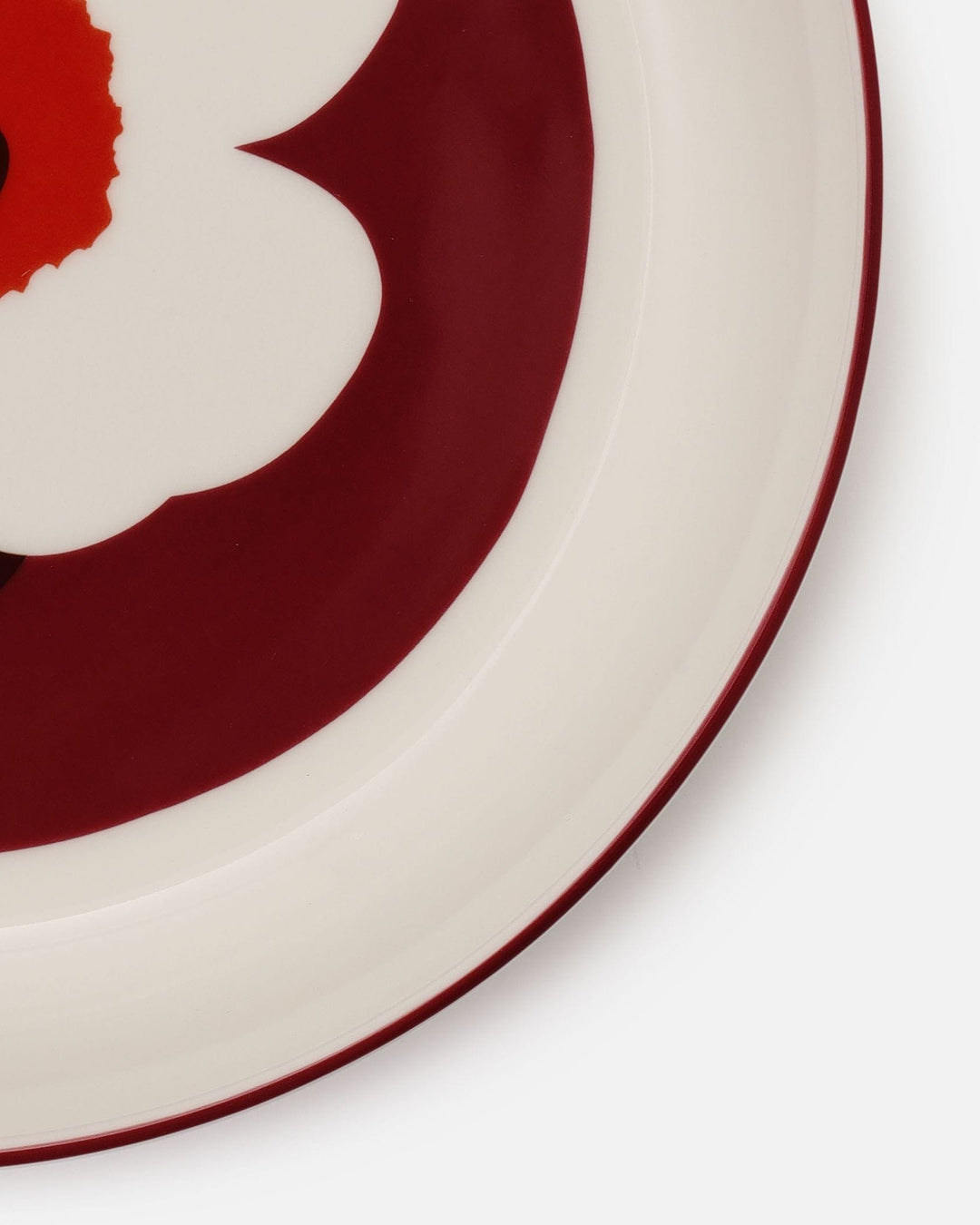 unikko deep plate 20,5 cm - maroon