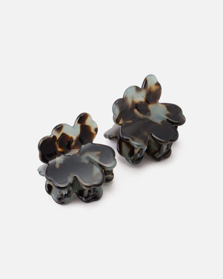 nano unikko hair clip set - tortoise