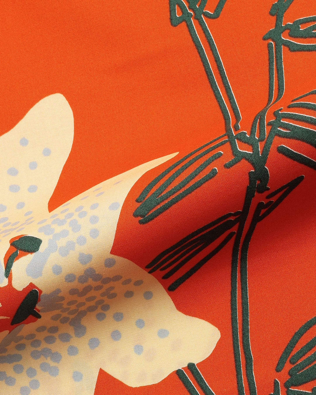 puutarhakutsut cotton fabric - orange