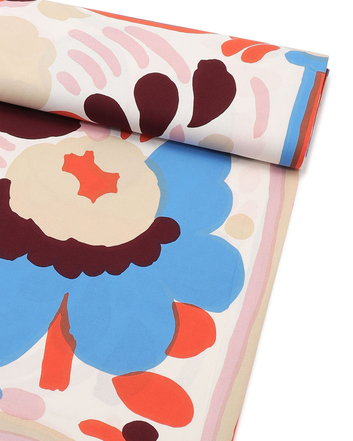 karuselli cotton fabric - natural/melon