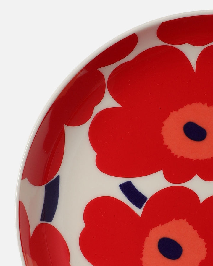 unikko deep plate 20,5 cm - red