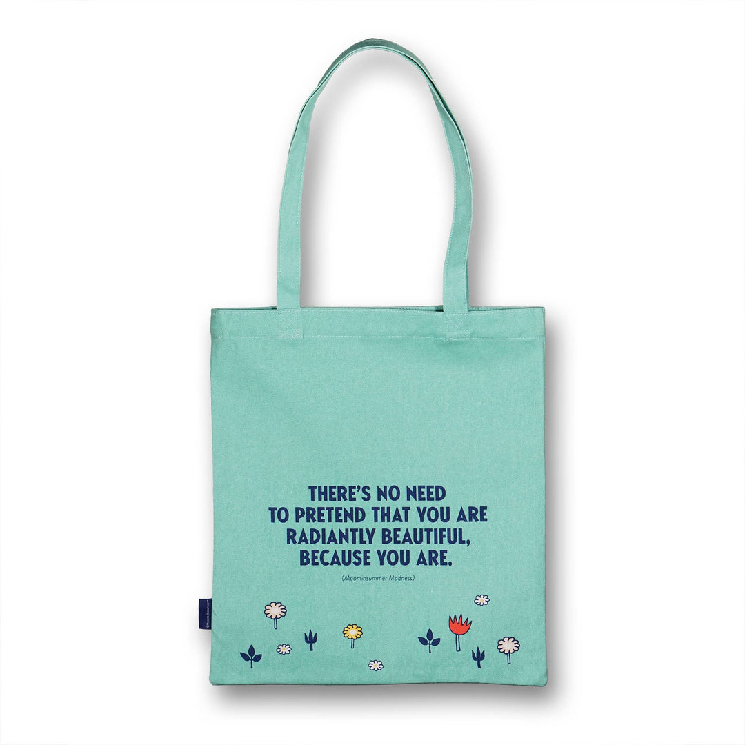 Moomin Hug Recycled Teal Cotton Tote Bag