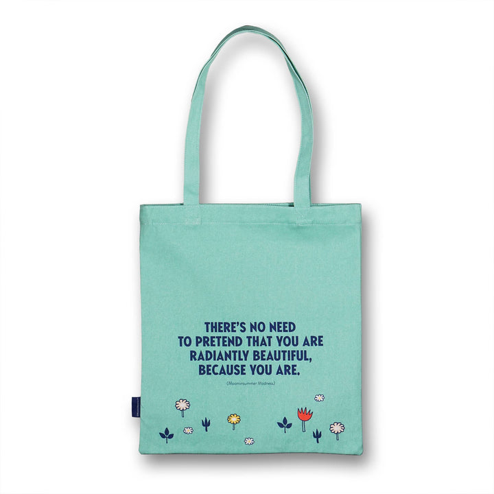 Moomin Hug Recycled Teal Cotton Tote Bag