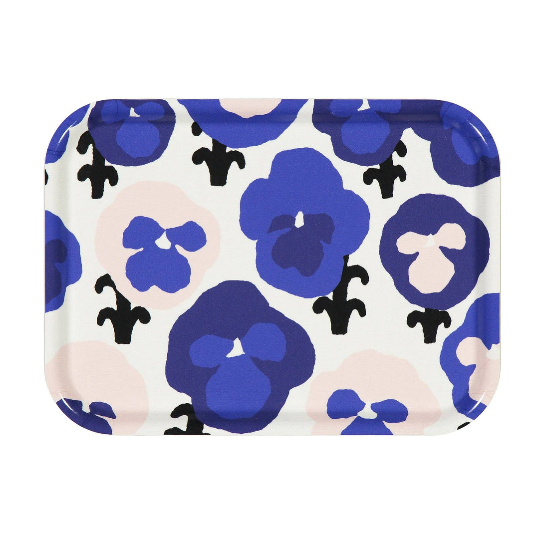 Orvokki Blue Veneer Serving Tray