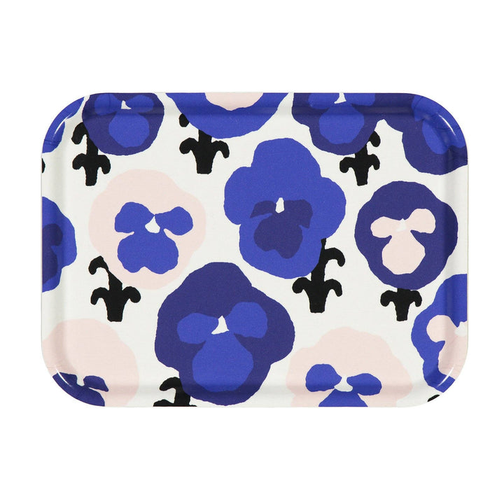 Orvokki Blue Veneer Serving Tray