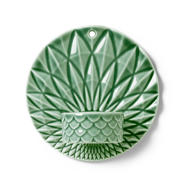 Pipanella Wall Candle Votive Scales Green