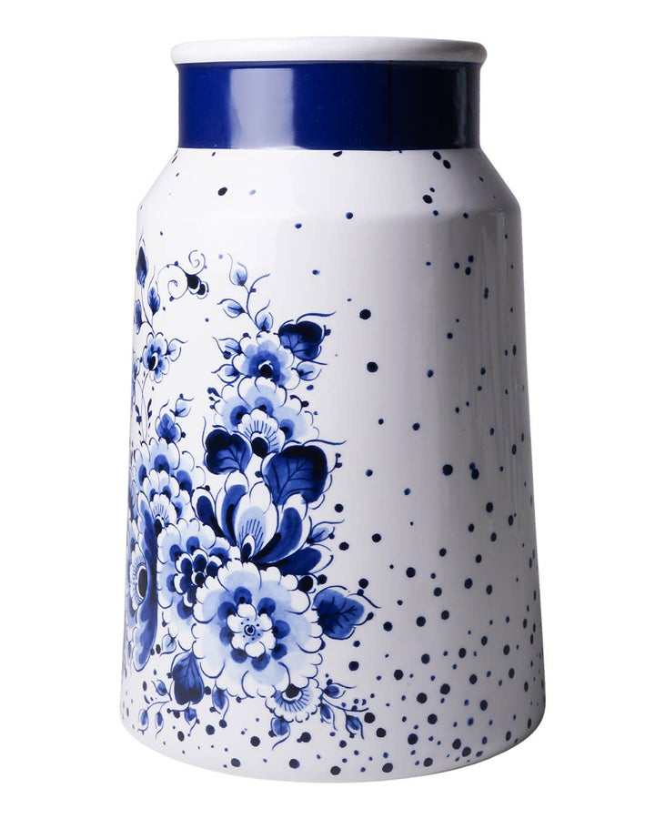 Delft Large Milk Can Vase
