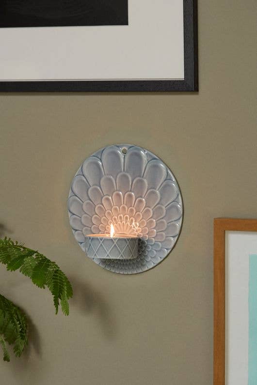 Pipanella Harlequin Large Wall Votive Bluegrey