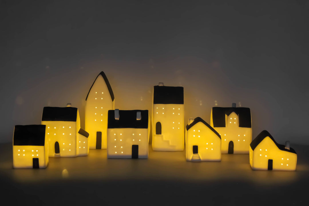 Happy Ceramic LED House