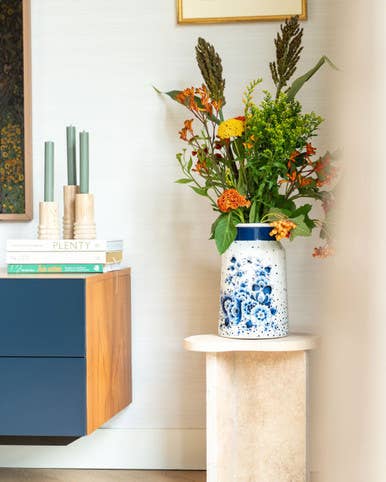 Delft Large Milk Can Vase