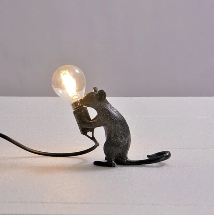 Black Mouse Resin Night Light