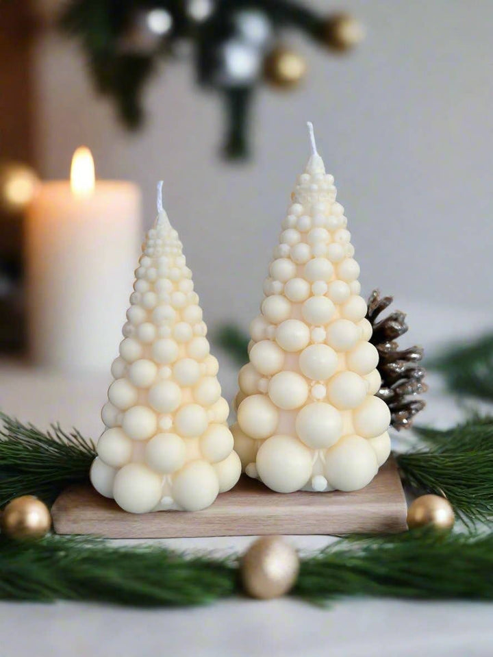 3 Christmas Trees Candles in a Gift Box: Christmas Tree scent