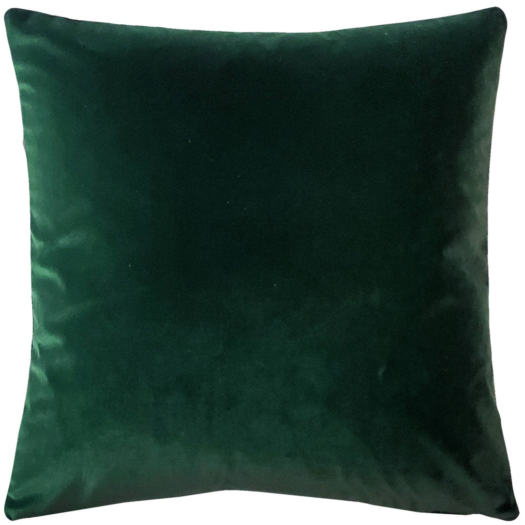 Castello Forest Green Velvet Throw Pillow, 20"x20" Square