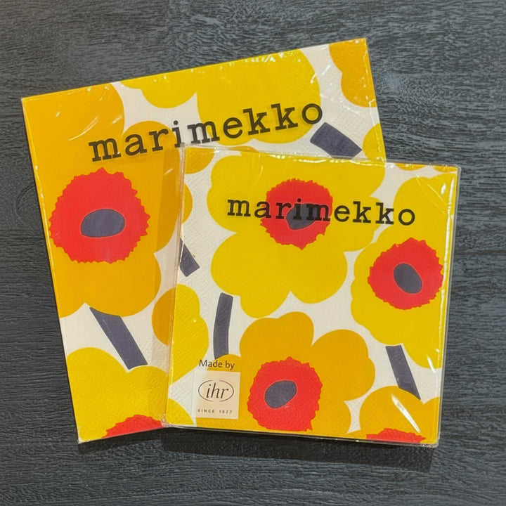 Unikko Paper Napkins - Yellow/Red