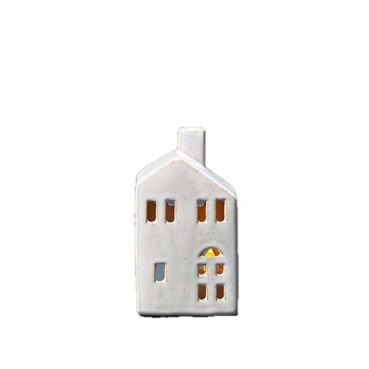 Ceramic House Tealight Holder With Reactive Glaze - Small