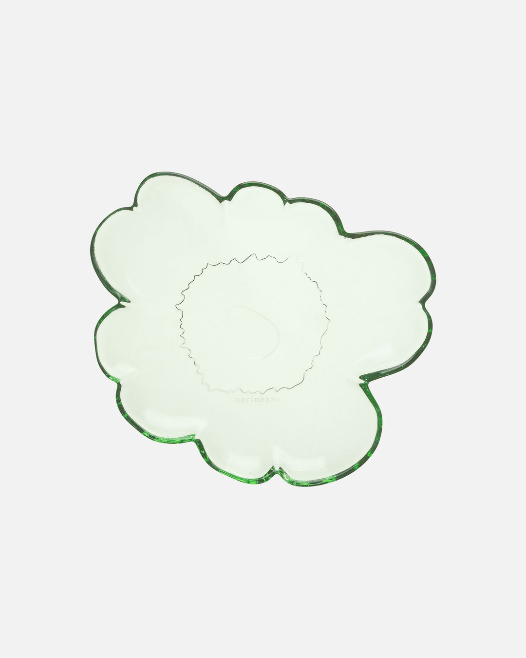 unikko shape glass plate 20 cm - light green