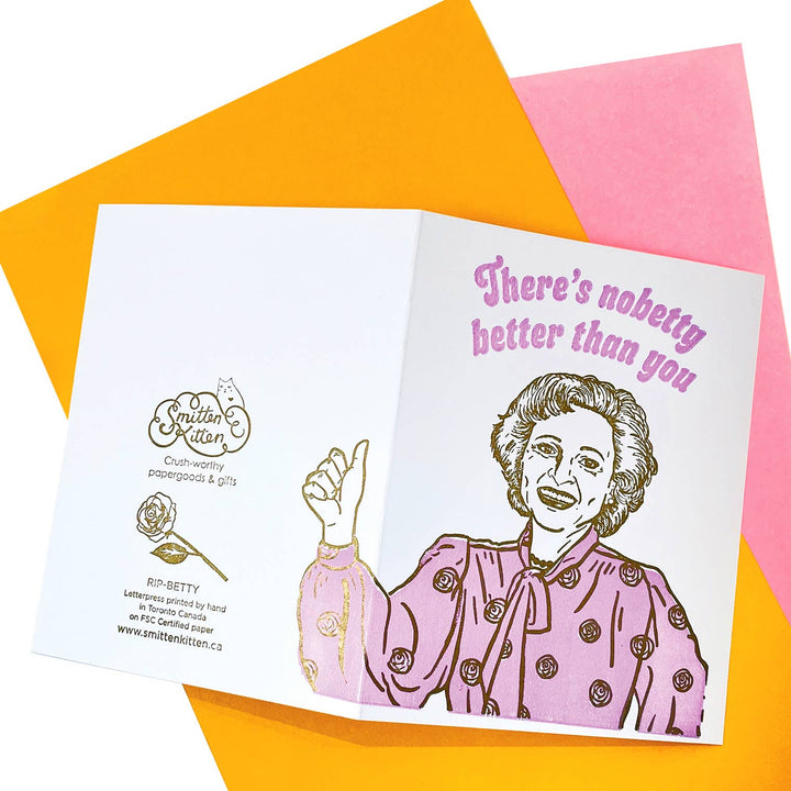 RIP Betty White Card (Nobetty Better Than You)