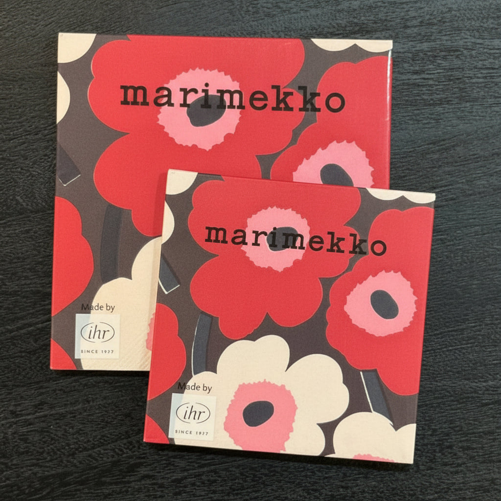 Unikko Paper Napkins - Red/ Cream