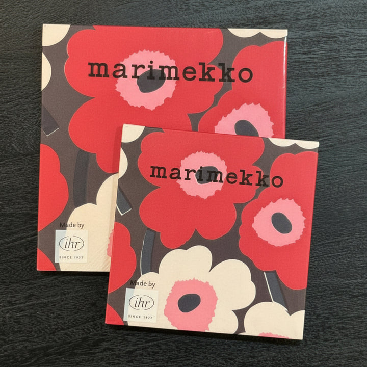 Unikko Paper Napkins - Red/ Cream