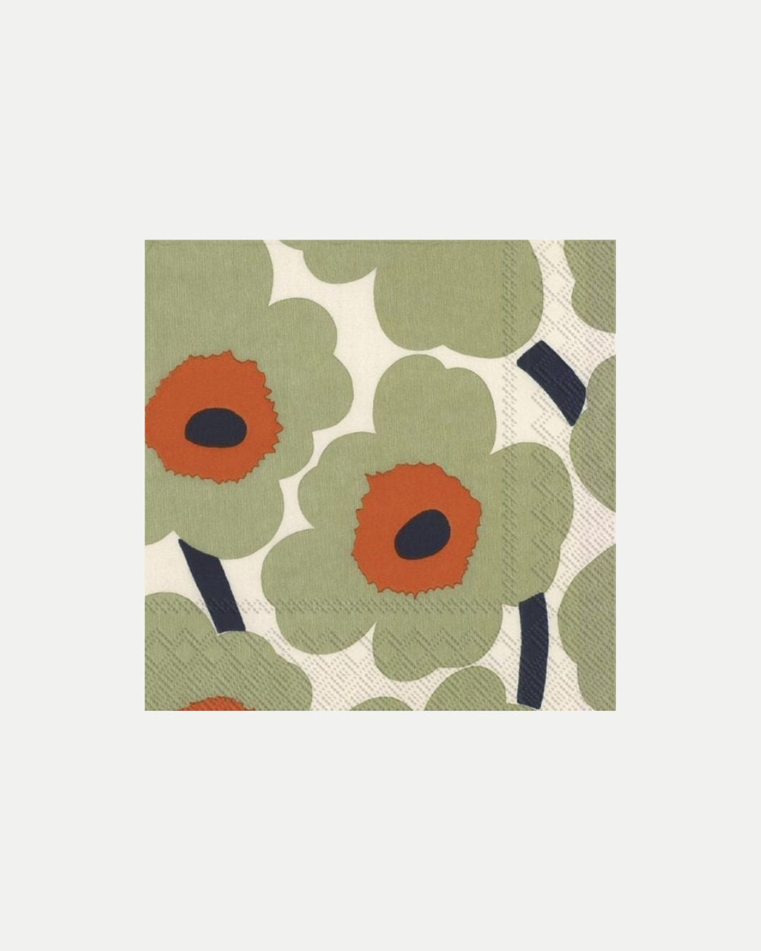 Unikko Cocktail Paper Napkins - Cream Orange
