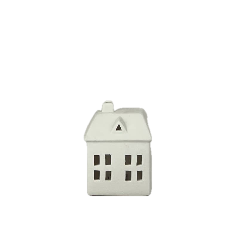 White Ceramic House LED Light - Matte