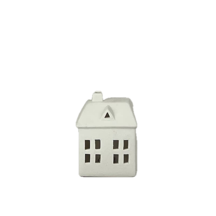 White Ceramic House LED Light - Matte