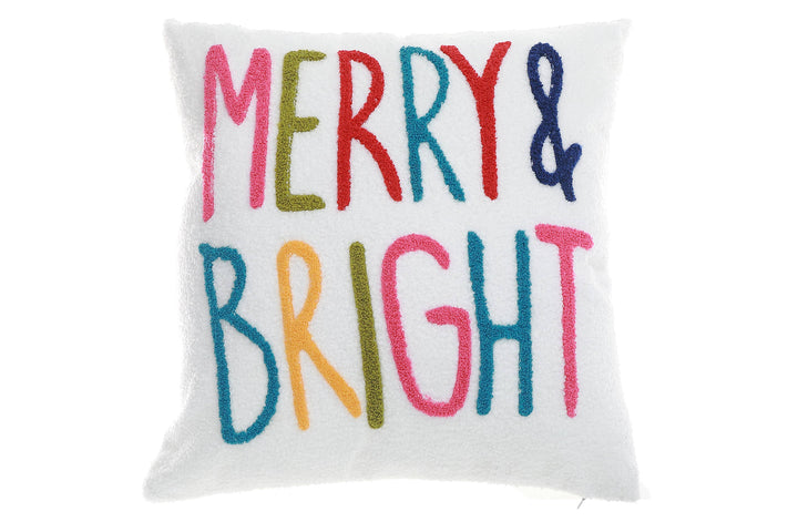Merry & Bright Embroidered Cushion