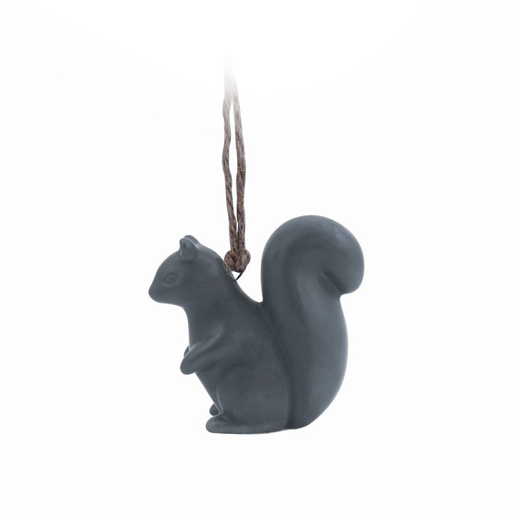 Ceramic Squirrel Ornament - Navy