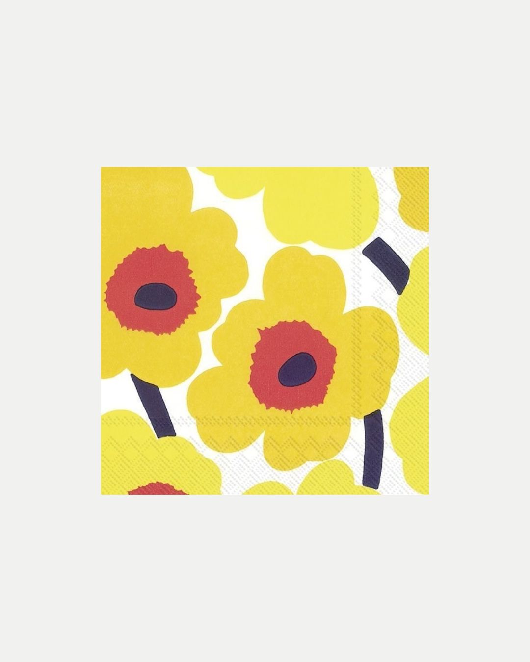 Unikko Lunch Paper Napkins - Yellow/Orange