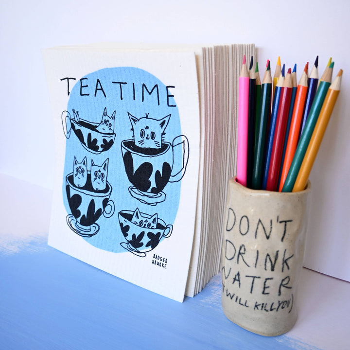 Tea Time Sponge Cloth / Dishcloth
