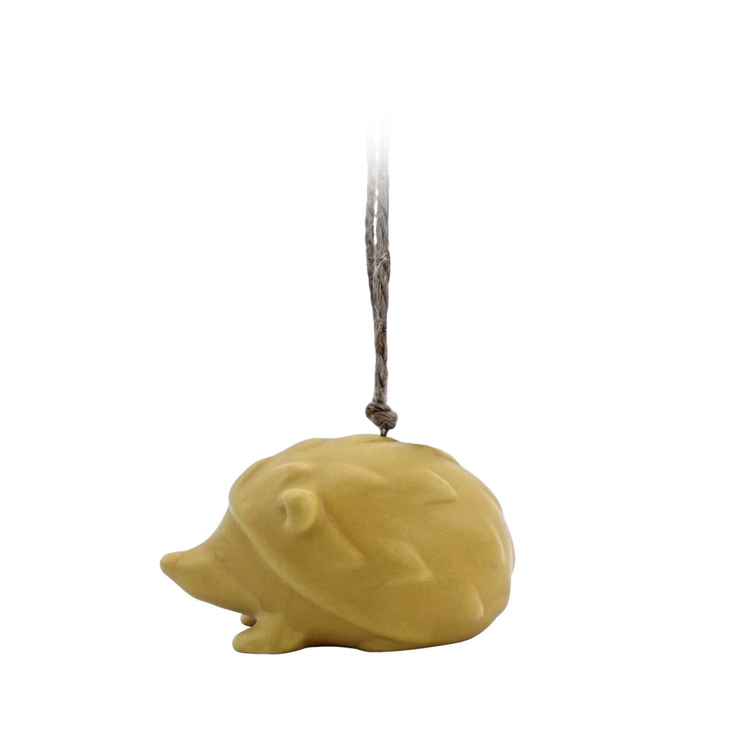Ceramic Hedgehog Ornament - Yellow
