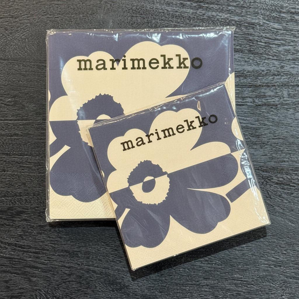 Suur Unikko Paper Napkins - Linen/Navy