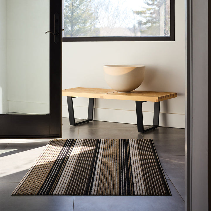 Pleat Stripe Shag Mat