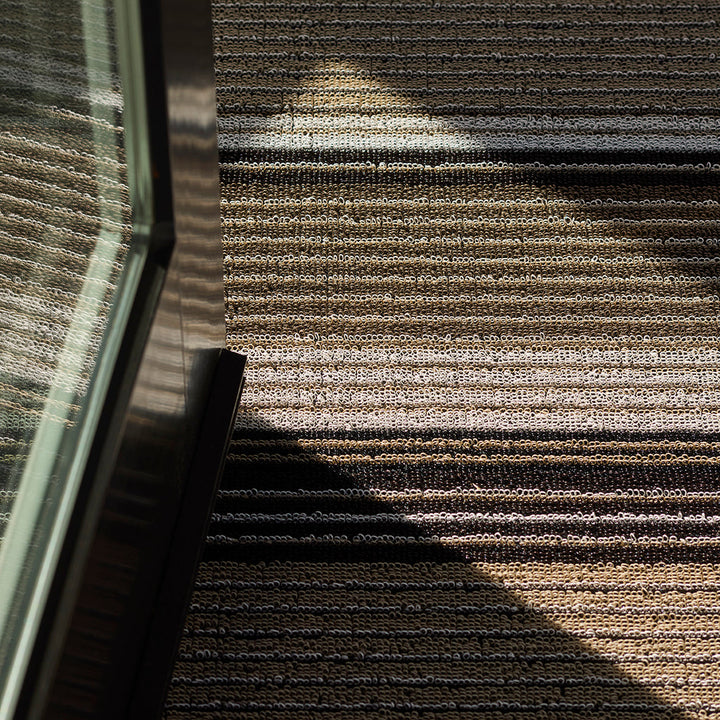 Pleat Stripe Shag Mat