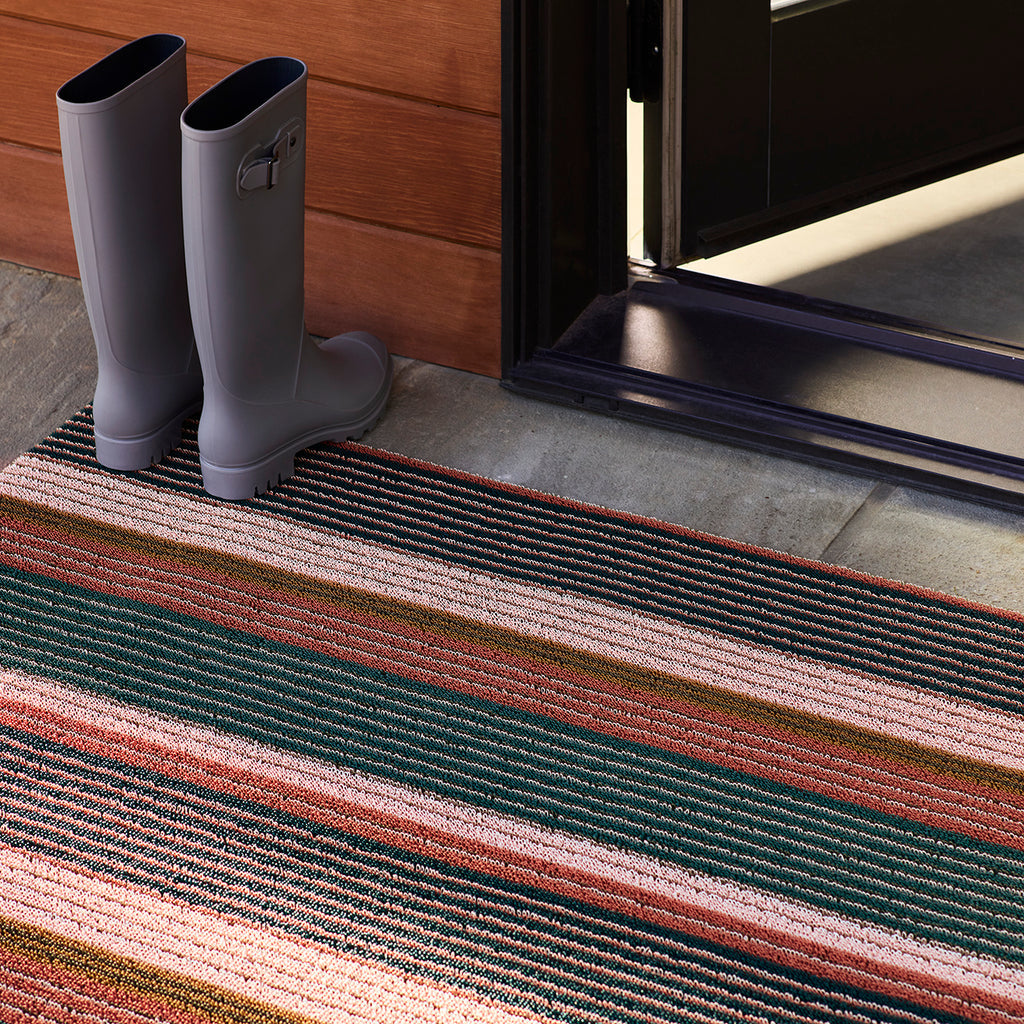 Pleat Stripe Shag Mat