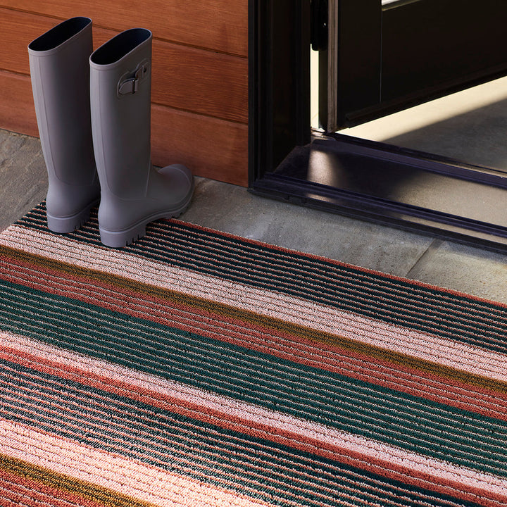 Pleat Stripe Shag Mat
