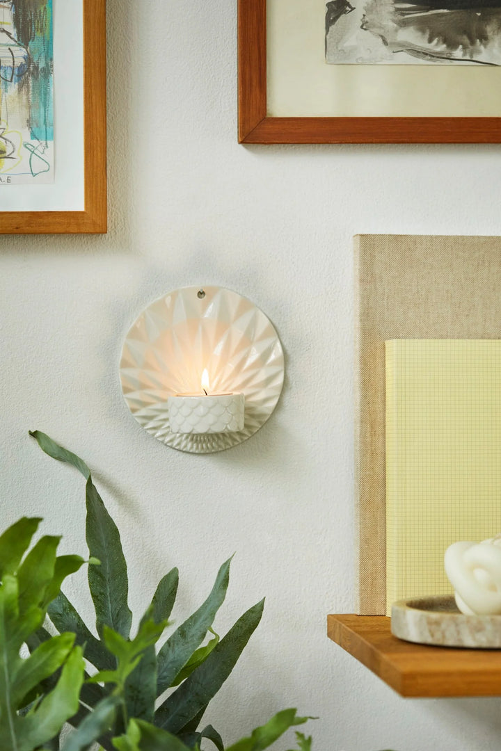 Pipanella Wall Candle Votive Scales White