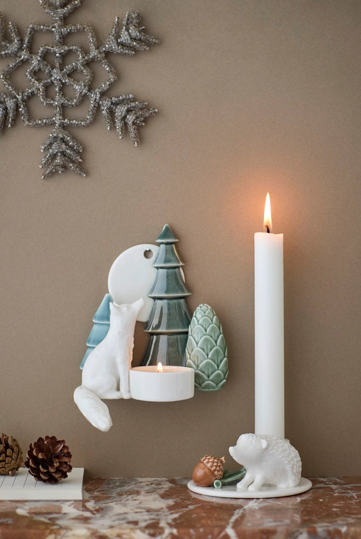 Winter Stories Hedgehog Candlestick Holder