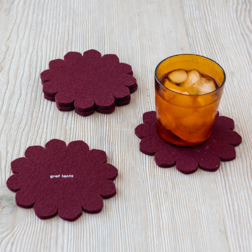 Crest Merino Wool Coaster Solid 4 Pack