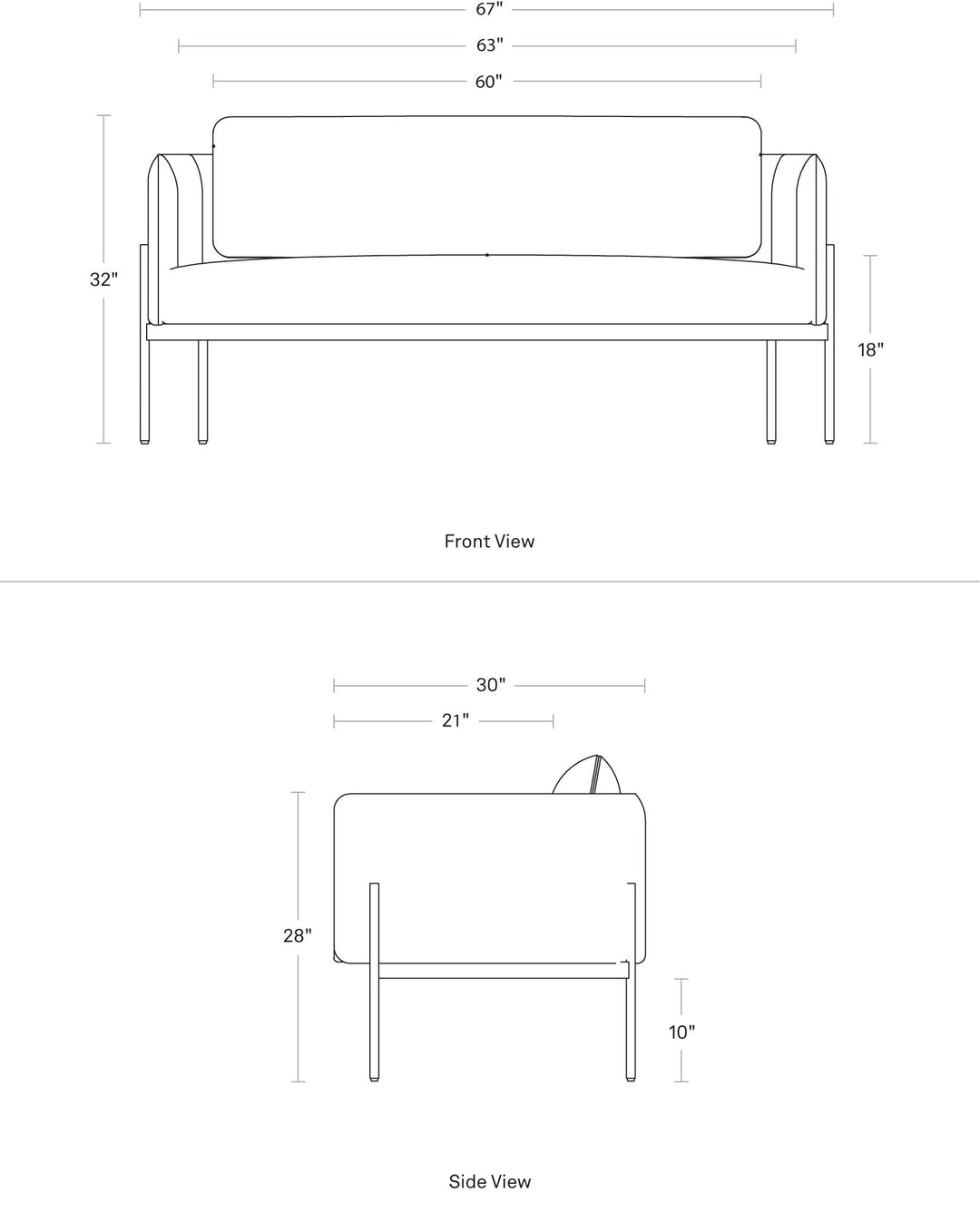 Getup 67" Sofa