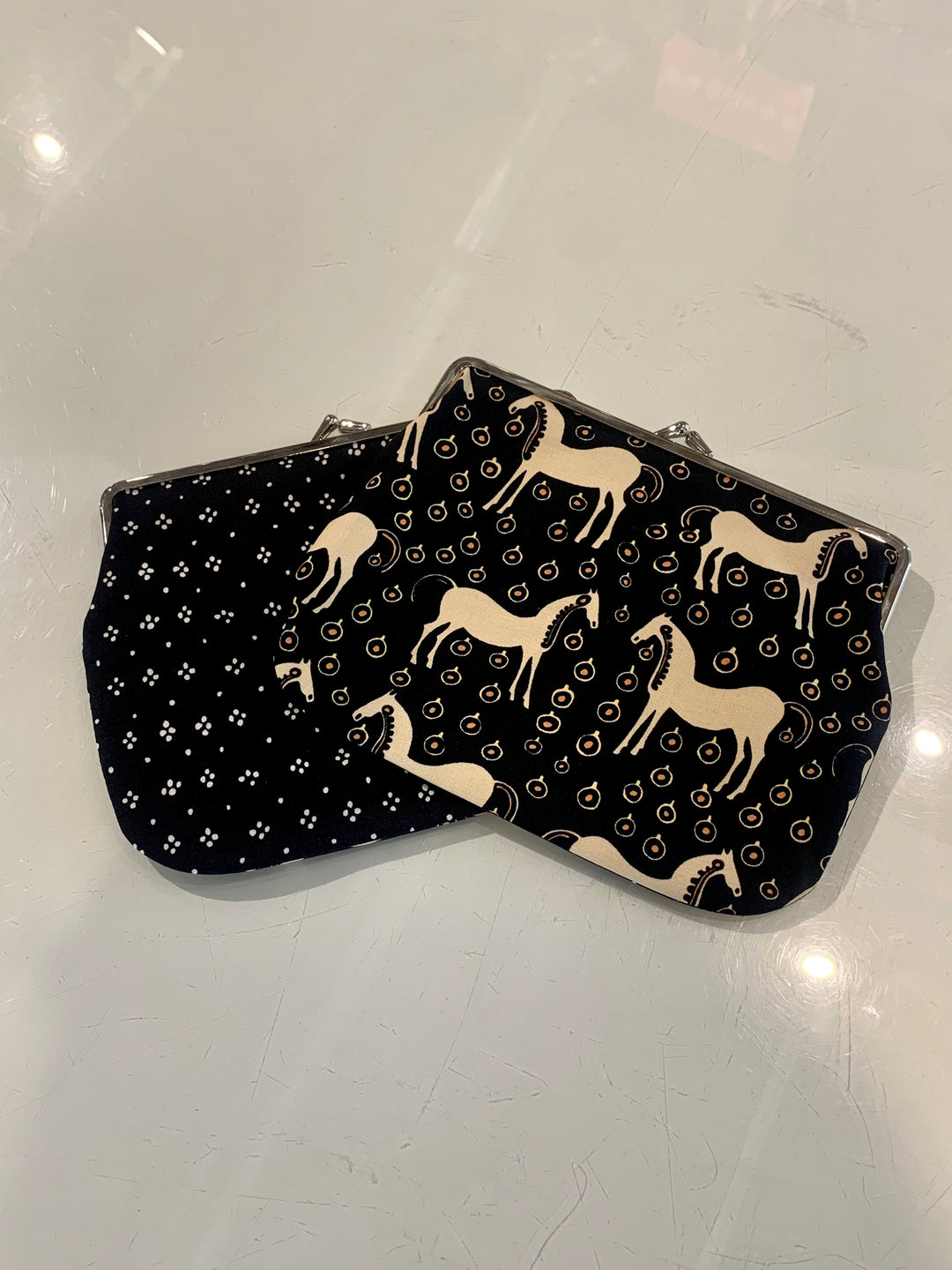 marimade double print puolikas kukkaro - large clip bag