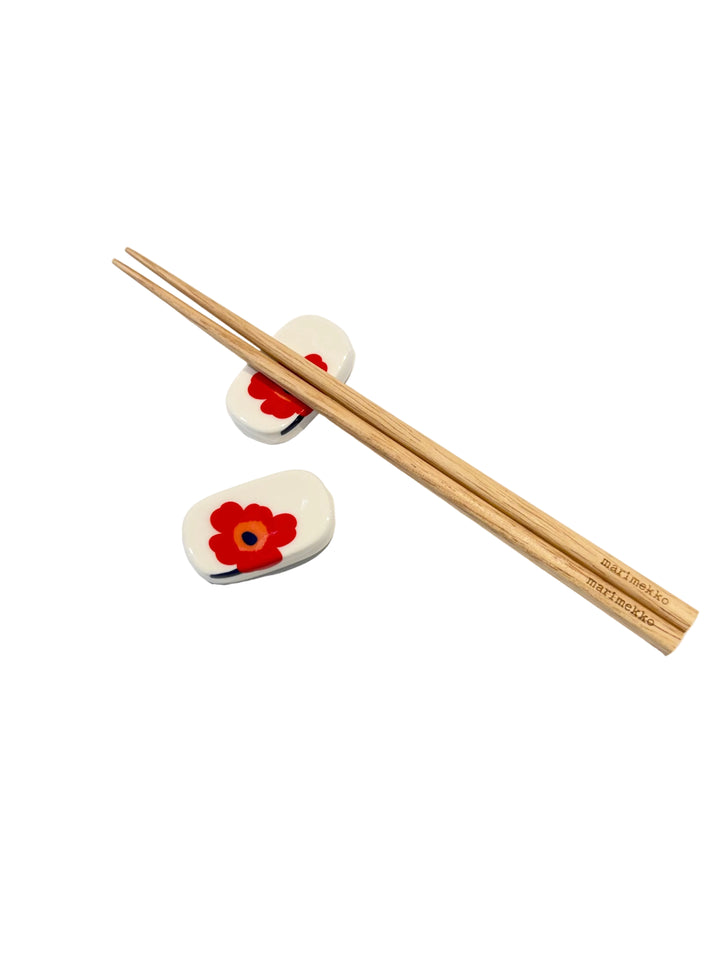Unikko Chopstick Holders Set - Red