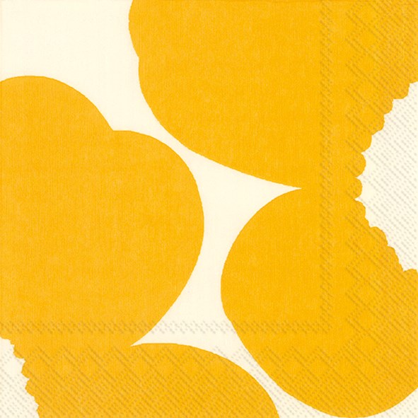 isot unikot lunch paper napkins - yellow