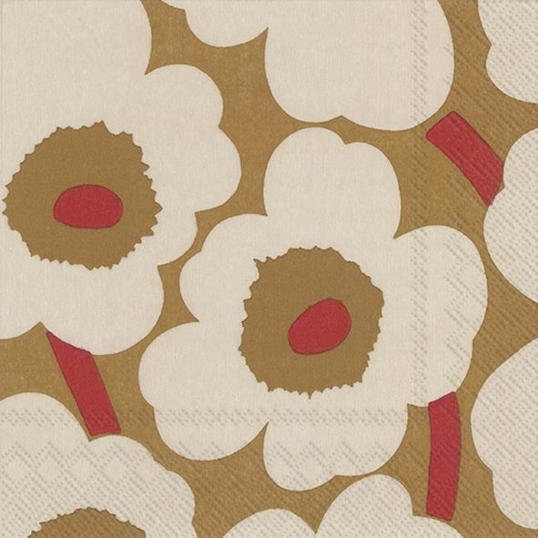 unikko dark cream lunch paper napkins