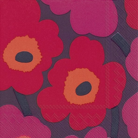 unikko mauve lunch paper napkins