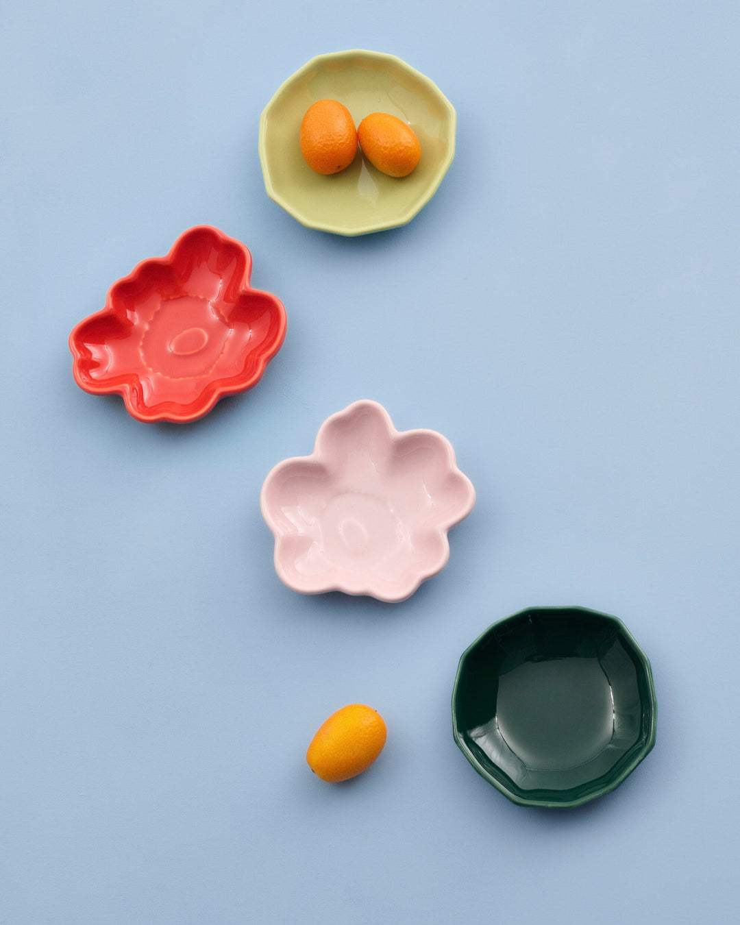 unikko & kivet small shape plate set 4 pcs