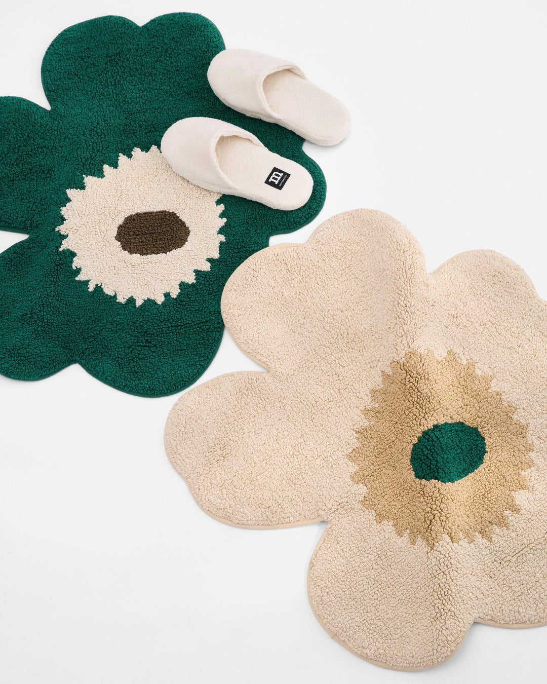 Unikko Bath Mat  - Dark Green